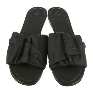 The Row Ellen Sandal Dark Green